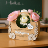 Prezent na Zakończenie roku wyjątkowa personalizowana torebka flowerbox na słodycze na kwiaty gotowy prezent